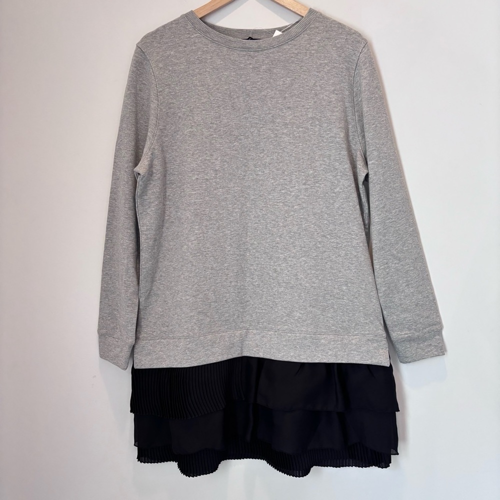 French Connection Sweatshirt Tiered Colorblock Tunic Size 10 Large NEW C36